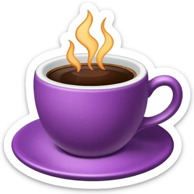 Create minimalist emoji in the style of Coffee Lover — a coffee shop and roastery brand.
Style: cozy, warm.
Colors — purple-pink range.
☕️ cup of coffee sticker