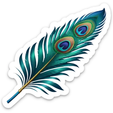 peacock feather sticker