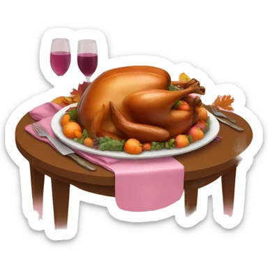 Pink thanksgiving  sticker