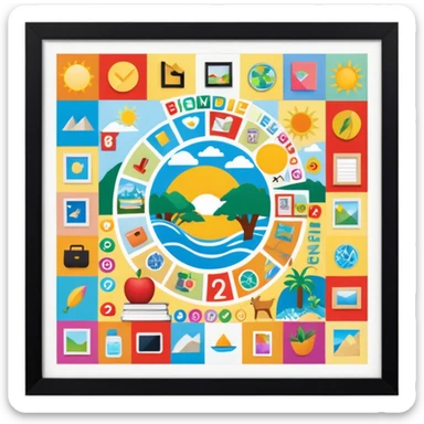 An extremely detailed lifestyle vision board collage for the year 2026. sticker