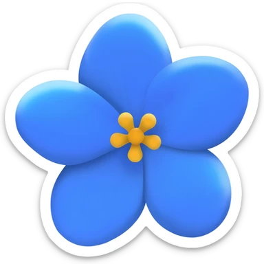 Flor azul sticker