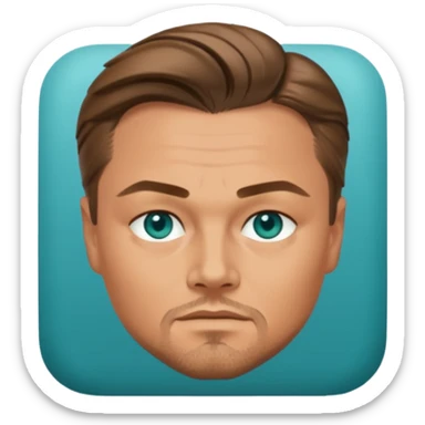 Leonardo DiCaprio with teal eyes sticker