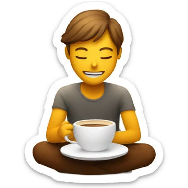 Sunshine drinking coffee  sticker