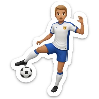 soccer player kicking ball sticker