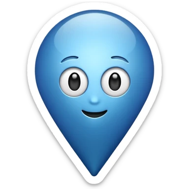 Blue location pin like on iPhone  sticker