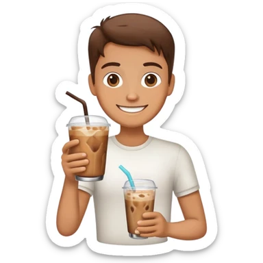 Cheers with ice coffee sticker