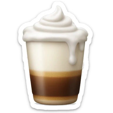 Coffee with milk foam  sticker