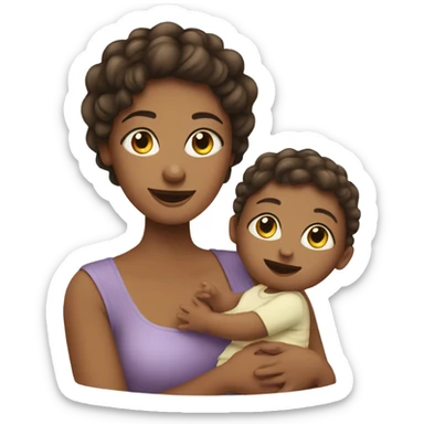 Mum daughter and baby sticker