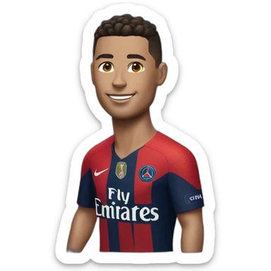 Ronaldo with psg jersey  sticker