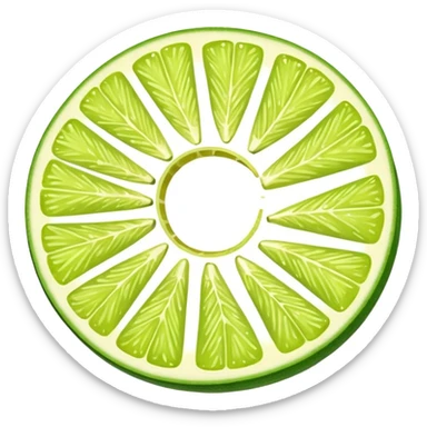 lime peel for a cocktail in a spiral shape sticker