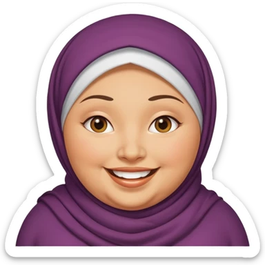 fat woman in hijab sticker