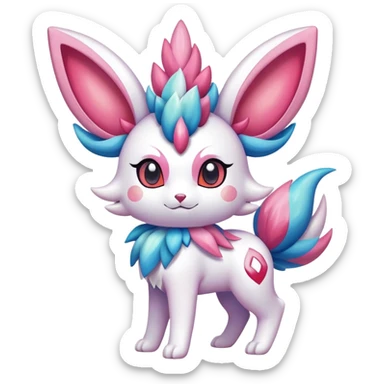 Shiny Exotic Sylveon-Delcatty-Shaymin-Hybrid-Creature sticker