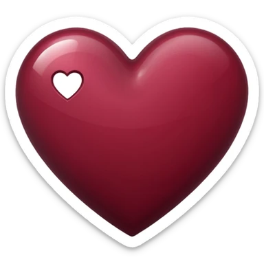 Burgundy Heart sticker
