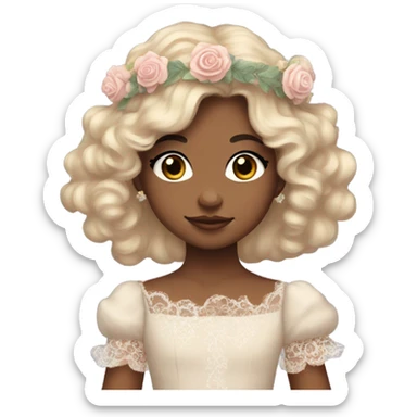 Shabby chic princess sticker