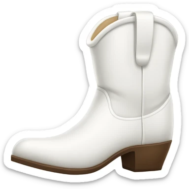 White cowboy boot  sticker