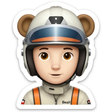 f1 driver white bear sticker