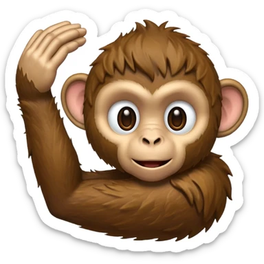 Monkey hand sticker
