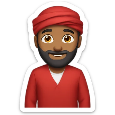 Habibi red clothes  sticker