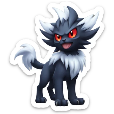 Edgy Cool Kawaii Litten-Absol-Zoroark-Pokémon Full Body sticker
