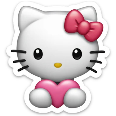 Hello kitty heart  sticker
