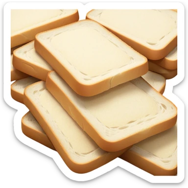 white bread slices stacked sticker