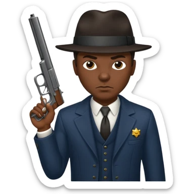 African American gangster taliban terrorist with a gun sticker