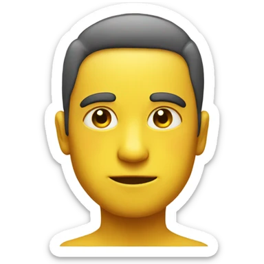 normal yellow emoji face but side eyeing sticker