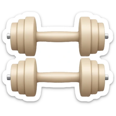 beige dumbbells sticker