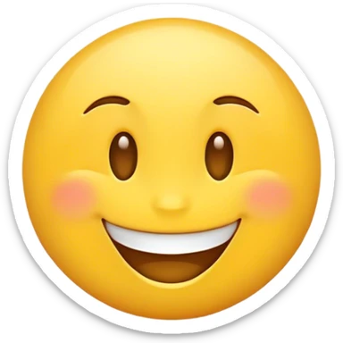 Sweetheart yellow round emoji sticker