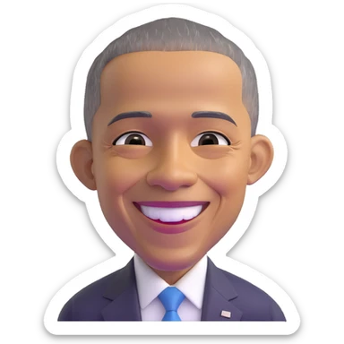 Barack Obama smiling sticker