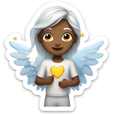 Hada con estrellas y corazones sticker