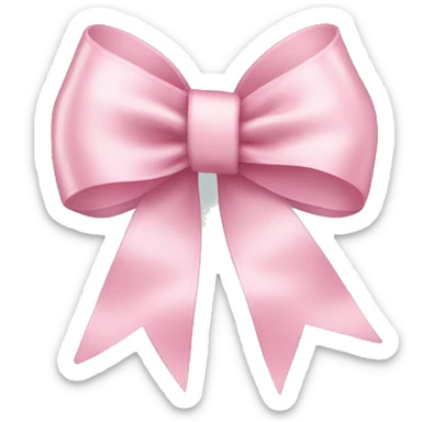 light pink ribbon bow sticker