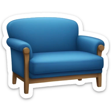 blue couch chair sticker