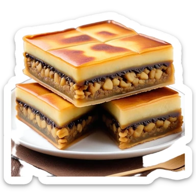 martabak manis-cinematic-realistic-martabak manis-dish-emoji,-depicted-as-a-single,-square-slice-of-sweet,-thick-martabak manis-with-a-rich,-indulgent-filling,-rendered-with-detailed-textures-and-vibrant,-appetizing-lighting sticker