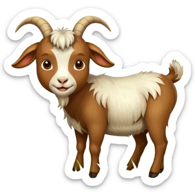 goat eating grass sticker