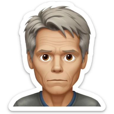 KEVIN BACON OLDER FACE RUGGED JAW LINE  sticker