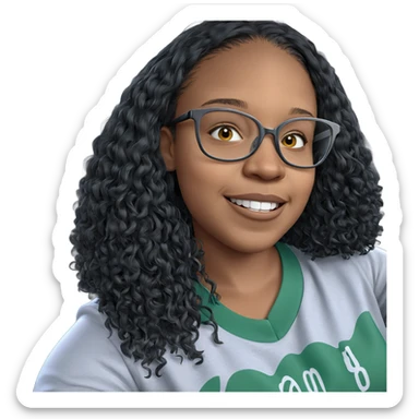 smiling girl in car interior sticker