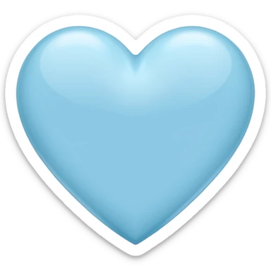 Light blue heart sticker