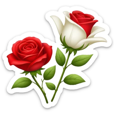 Weiße Gänseblümchen und rote Pfingstrosen sticker