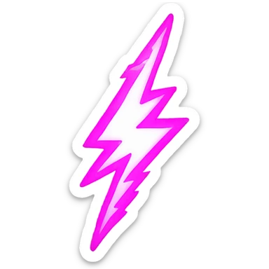 Pink lightning bolt sticker