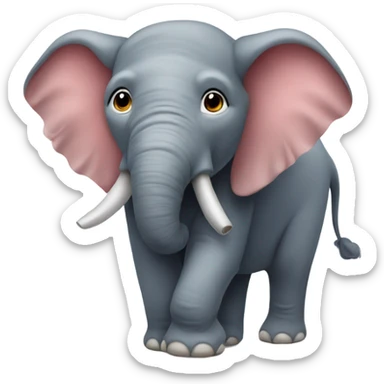 Elefant som surfar sticker