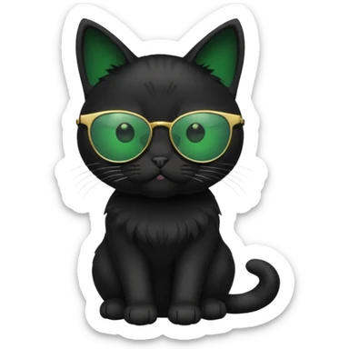 Cat with sunglasses sticker