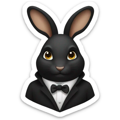 Lapin noir sticker