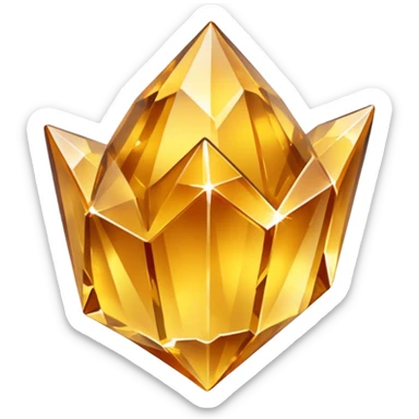 raw golden crystal sticker