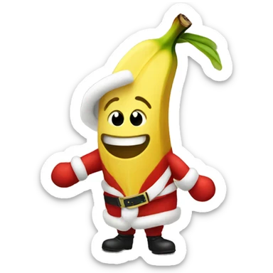 Banana Santa rumba up sticker