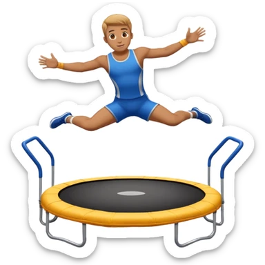 Human Jump Trampoline "Jump Off" sticker