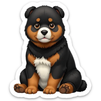 Rottweiler panda sticker