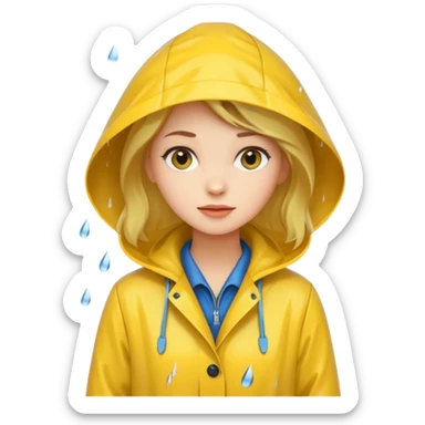 Raincoat Pedestrian woman sticker