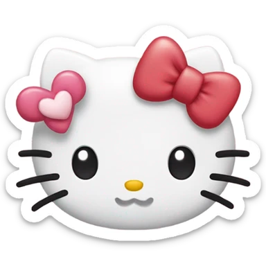 hello kitty heart sticker