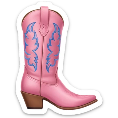 pink cowgirl boots sticker